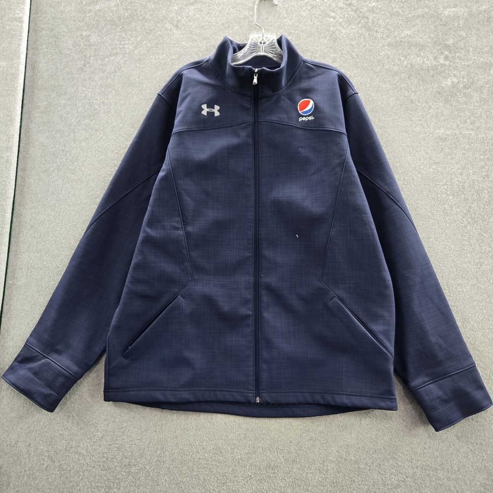 Under Armour Men Jacket XL Blue Pepsi Logo Embroidery Coldgear READ